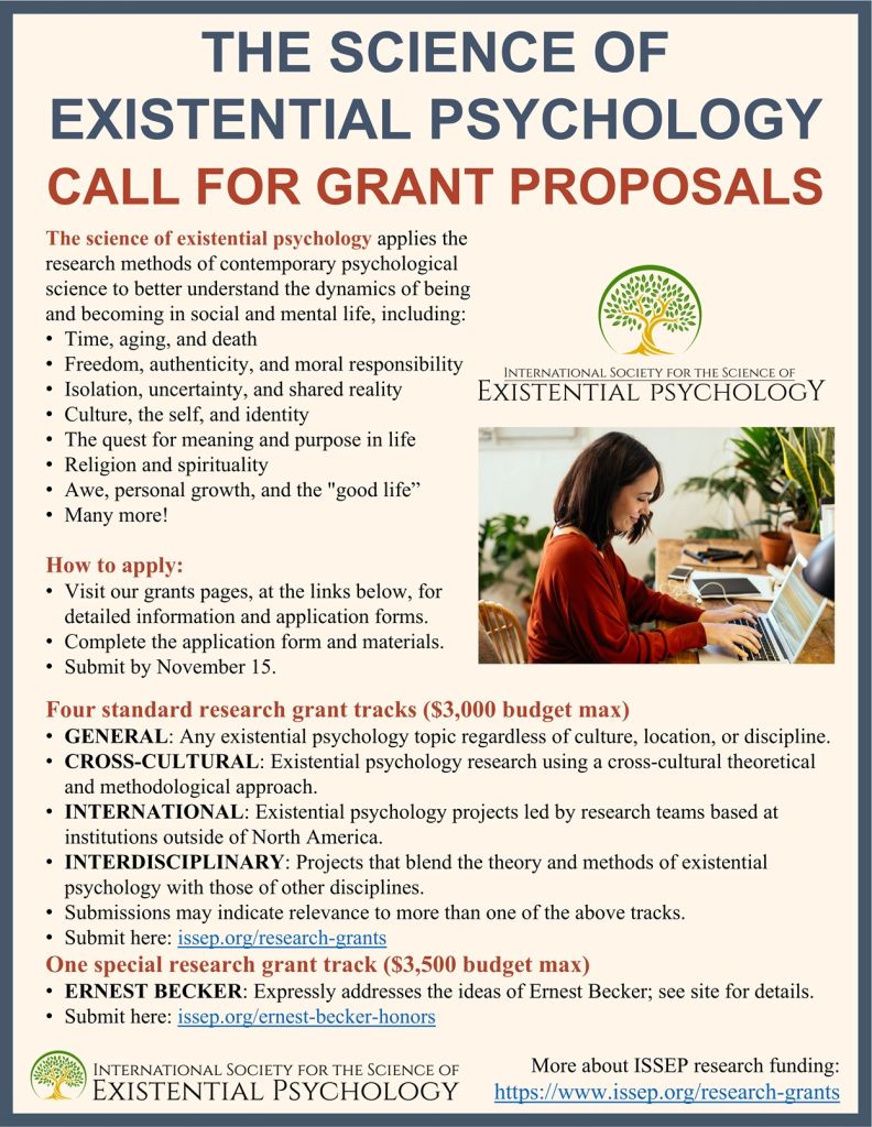 Call for Research Grant Proposals: Due Nov 15
